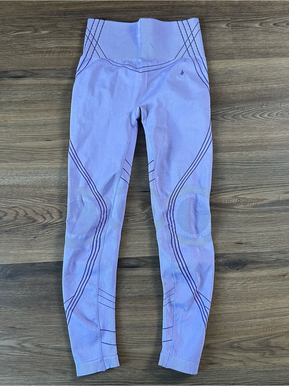 Fanka FirmFit Seamless Leggings Viola Purple Large Scrunch Bum Compression EUC